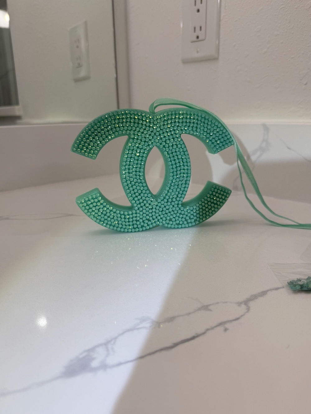Chanel mold crystal glass rhinestones